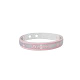 Phiten Titanium Bracelet Sport: Color-Clear Pink Line, One Size