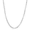14K White Gold Rolo Chain