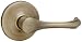 Kwikset 200DNL 5 CP Security Dorian Passage Lever, Antique Brass