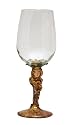 ArtisanStreet's Earth Goddess Sculpted White Wine Glass. Ceramic Goddess on Stem. Signed by Artisan