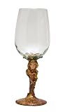 ArtisanStreet's Earth Goddess Sculpted White Wine Glass. Ceramic Goddess on Stem. Signed by Artisan