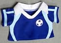 Royal Blue & Light Blue Soccer Jersey fits Webkinz, Shining Star & 8"-10" Make Your Own Stuffed Animals