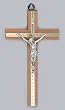 Wooden Crucifix with Silver and Gold - 8" in Height - MADE IN ITALY