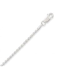 MMA Silver - 18 inch 1.2mm Diamond Cut Rope Chain Necklace