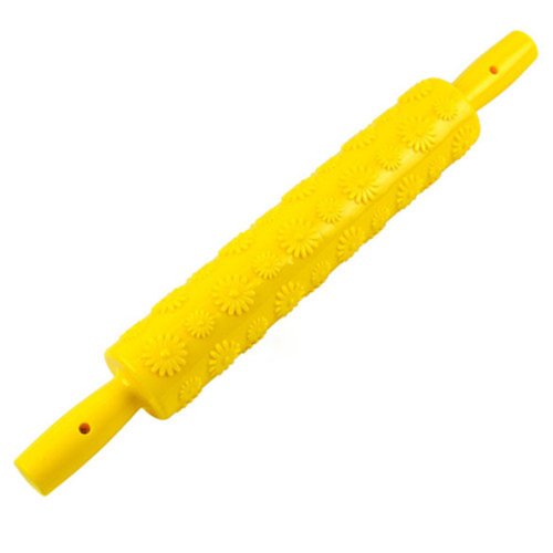 Joylive Chrysanthemum Pattern Embossed Rolling Pin Cake Sugarcraft Gum Decorating Tool