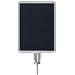 Lavi 50-1131DV Premium Slotted Vertical Drum Top Traditional Post Sign Frame, 11" Width x 14" Height Media, Satin