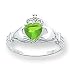 14k White Gold CZ (Cubic Zirconia) AuguSt title=