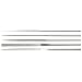 PFERD 5 Piece Needle File Set, Diamond Grit, Medium, 5-1/2" Length