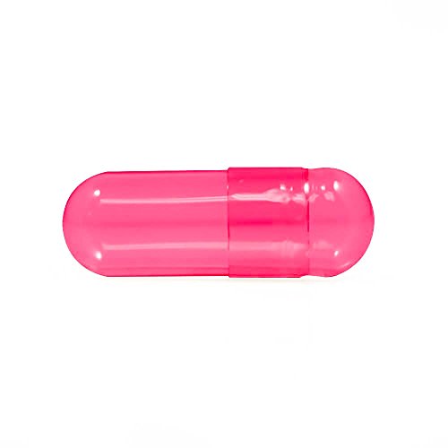Capsuline Colored Gelatin Empty Capsules Size 3 Pink/Pink 1000 Count