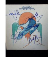 Signed Eagles "On The Border" Album cover By Don Henly, Joe Walsh, Glenn Frey, Randy Meisner and Don Felder autographed