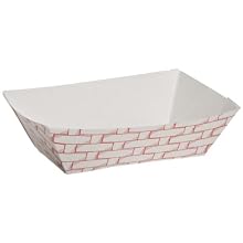 Boardwalk 30LAG100 1 lbs Red Weave Paper Food Tray (Case of 1,000)