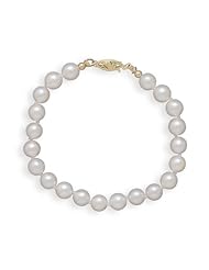 8" 6.5-7mm Grade A Cultured Akoya Pearl Bracelet