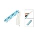 TOOGOO(R) Travel Skyblue Coarse Teeth Folding Dual Hair Brush Pocket Comb 7.4