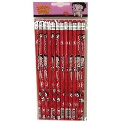 Red Betty Boop Pencil Set (12 Pcs)