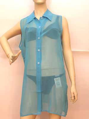 SOLAR Strandkleid Longhemd türkis Gr. 38 NEU