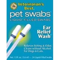Veterinarians Best Pet Swabs Ear Relief Wash 24 ct. by Veterinarian's Best