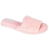 Dearfoams Womens Micro Terry Scuff Slippers