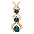 14K Yellow Gold Sapphire Pendant
