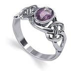 Amethyst Cubic Zirconia Band .925 Sterling Silver Ring