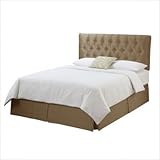 IMAGE OF Tufted Skirted Bed in Shantung Khaki Size: Twin