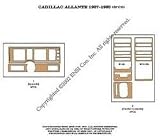 Cadillac Allante Dash Trim Kit 87-93 - 6 pieces - Solid Blue