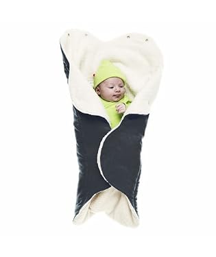 Wallaboo Fleece Lined Wrapper - Black