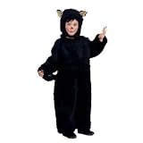 Child Plush Little Black Cat Costume for Traditional Halloween Costume Fun (Varies slightly from picture)