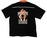 Hellfire Motorcycle Club Bowling Shirt Black & Orange Swingmaster