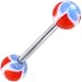 Light Blue FUNKY FLOWER Barbell Tongue Ring