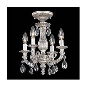Schonbek Worldwide 5654-84TK 4 Light Milano Semi Flush Ceiling