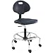 BenchPro LCT-UC-AF Deluxe Polyurethane Cleanroom Lab Chair/Workbench Stool with Chrome Base and Armrest, 300 lbs Capacity, 18.5" Width x 21-29" Height x 18" Depth