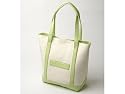 Bright Vegan Book Bags "The Buntz" - An Old Time Favorite Redone in Bright Colors and New Fabrics (Medium, Canvas w/Green)