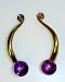 Left Face Myterra Gemstone 4'' Cabinet Pull Knob.Myterra's Brazilian Amethyst is a quartz gem with trace amounts of iron or manganese that vary colors from dark purples to delicate lavenders.
