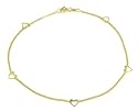 14K Heart Station Anklet 9