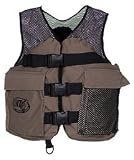 KENT DELUXE SIZED MESH FISHING VESTColor: Tan / Size: 4XL / Chest: 56-60