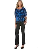 MICHAEL Michael Kors Ruched Tie-Neck Tropical-Print Top & Slim-Leg Stretch Pant
