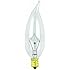 Feit Electric 25CFC/15-130 25-Watt Flame Tip Bulb with Chandelier Candelabra Base, Clear, 15 Pack