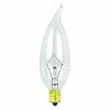 Feit Electric 25CFC/15-130 25-Watt Flame Tip Bulb with Chandelier Candelabra Base, Clear, 15 Pack