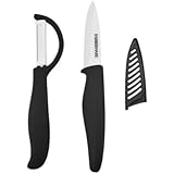 Farberware Soft Grip Ceramic 3-Inch Paring Knife and Peeler Set