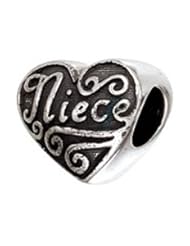 Sterling Silver Niece Heart Zable Bead BZ226.992