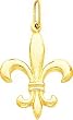 14K Yellow Gold Fleur De Lis Charm