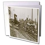 Scenes from the Past Archive Collection - 1920s Ford Service Truck and Tractors - Greeting Cards-12 Greeting Cards with envelopes