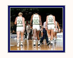 Option #2: Boston Celtics - Kevin McHale #32, Robert Parish #00 and Larry Bird #33 - 8