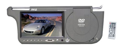 PYLE PLDSV71GR 7-Inch TFT Right Sun visor with Build-in DVD/USB-SD Card Slot (Grey)