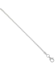 Sterling Silver Italian Round BOX Chain Necklace 2mm Medium light weight Smooth Finish Nickel Free, sizes 16 - 30 inch