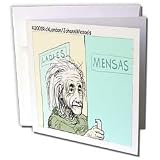 Londons Times Funny Science Cartoons - Einsteins Bathroom - Greeting Cards-6 Greeting Cards with envelopes