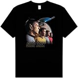 Star Trek Original Cast FORWARD TO ADVENTURE Adult Black T-shirt