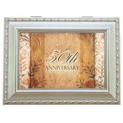 50th Anniversary Keepsake Musical Jewelry Box - Golden Anniversary Gift