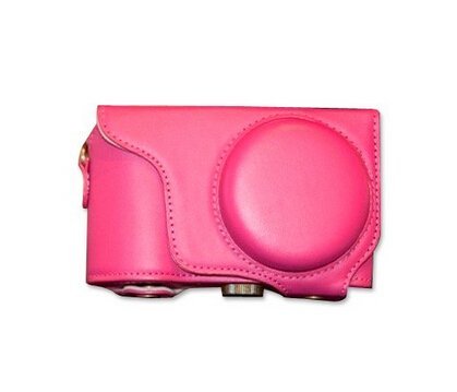 PU Case Camera Case Bag for Samsung Galaxy GC200 Camera Bag EK-GC 200 (hot pink)