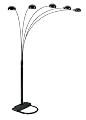 Ore International 5 Arm Arch Floor Lamp - Black
